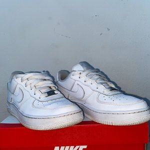 All white air force 1s